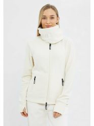 Bench Kurtka polarowa "Funnel" w kolorze białym rozmiar: 38. Białe kurtki Bench, bez wzorów, z polaru, bez kaptura. Za 154.07 zł.