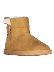 Geographical Norway Botki zimowe "Ozipnat" w kolorze jasnobrązowym rozmiar: 40. Brązowe botki Geographical Norway, bez wzorów, z futra, bez obcasa, bez zapięcia. Za 161.34 zł.
