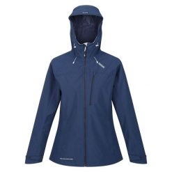 Kurtka Przeciwdeszczowa Damska Britedale LED. Niebieskie kurtki przeciwdeszczowe Regatta, xs, bez wzorów, bez kaptura, trekkingowe. Za 170.99 zł.