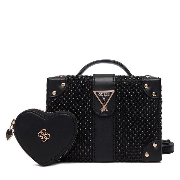 Torebka Guess. Czarne torebki klasyczne Guess, z aplikacjami, klasyczne, bez dodatków. Za 369.99 zł.