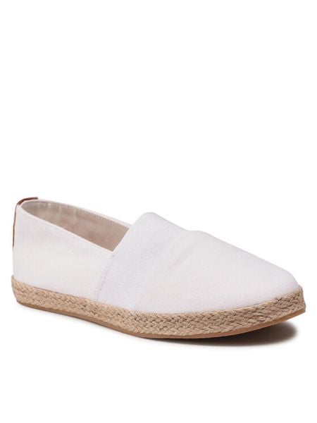 Jenny Fairy Espadryle WS21181-03 Biały. Białe espadryle Jenny Fairy, bez wzorów, z materiału, bez obcasa. Za 89.99 zł.