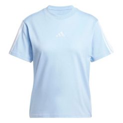 Koszulka damska ADIDAS W 3S SJ T B M. Niebieskie t-shirty sportowe adidas, m, bez wzorów, z bawełny, bez ramiączek, na fitness i siłownię. Za 119.00 zł.