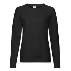 Lekki Sweter Raglanowy Dla Kobiet. Czarne swetry fruit of the loom, xs, bez wzorów, bez ramiączek. Za 70.99 zł.