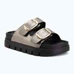 Klapki damskie Lee Cooper LCW-26-35-4461LA. Szare klapki COOPER, bez wzorów, z materiału, eleganckie, bez obcasa, bez zapięcia. Za 125.50 zł.