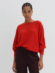 Someday Sweter w kolorze czerwonym rozmiar: 38. Czerwone swetry someday., bez wzorów, bez ramiączek. Za 248.58 zł.