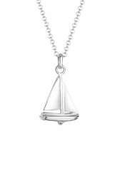 Elli Damska zawieszka żaglówka morska w srebro 925 Sterling Silver Naszyjniki 1 ct Damski. Szare naszyjniki Elli, z materiału, srebrne. Za 207.39 zł.