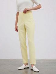 BGN Spodnie w kolorze żółtym rozmiar: 36. Żółte spodnie materiałowe BGN, bez wzorów, z materiału, z podwyższonym stanem. Za 100.99 zł.