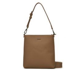 Torebka Calvin Klein. Brązowe torebki klasyczne Calvin Klein, bez wzorów, klasyczne, bez dodatków. Za 309.99 zł.