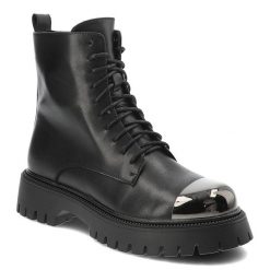 Czarne Botki Filippo Ocieplane Obuwie Damskie. Czarne botki Filippo, bez wzorów, z gumy, eleganckie, bez obcasa, bez zapięcia. Za 289.00 zł.