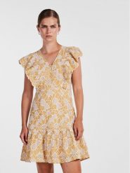 YAS Sukienka 26029705 Brązowy Regular Fit. Brązowe sukienki YAS, s, bez wzorów, z bawełny, bez kołnierzyka, bez ramiączek. Za 269.99 zł.