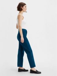 Levi's® Spodnie materiałowe 79755-0025 Granatowy Straight Fit. Niebieskie spodnie materiałowe bez wzorów, z bawełny. Za 309.99 zł.