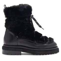 Śniegowce Badura. Czarne śniegowce Badura, bez wzorów, bez zapięcia. Za 279.99 zł.