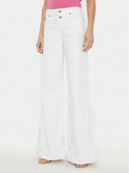 Versace Jeans Couture Jeansy 78HAB561 Biały Wide Leg. Białe jeansy Versace Jeans Couture, bez wzorów, z bawełny. Za 709.99 zł.