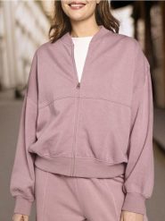 Bluza rozpinana - fioletowy. Fioletowe bluzy Sinsay, l, bez wzorów, bez kaptura. Za 42.99 zł.