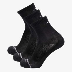 Skarpetki do biegania Swedemount Bamboo Running Socks 3-pack szybkoschnące. Czarne skarpetki SWEDEMOUNT, bez wzorów, z tkaniny. Za 59.99 zł.