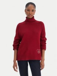 Liu Jo Golf MF5445 MS76L Czerwony Regular Fit. Czerwone swetry Liu Jo, l, bez wzorów, z wiskozy, bez ramiączek. Za 769.99 zł.