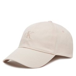 Czapka z daszkiem Calvin Klein Jeans. Czerwone czapki z daszkiem Calvin Klein Jeans, bez wzorów, z jeansu. Za 129.99 zł.