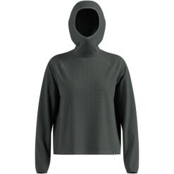 Bluza z kapturem Odlo Mid layer hoody CUBIC. Szare bluzy z kapturem ODLO, bez wzorów, z kapturem. Za 319.99 zł.