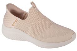 Buty sportowe Sneakersy damskie, Ultra Flex 3.0 - Cozy Streak. Brązowe buty treningowe Skechers, bez wzorów, z materiału, przed kostkę, bez zapięcia, trekkingowe. Za 349.99 zł.