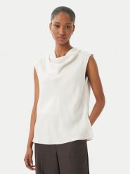 Calvin Klein Bluzka LV044F161G Biały Regular Fit. Białe bluzki Calvin Klein, m, bez wzorów, z wiskozy, bez kołnierzyka, bez ramiączek. Za 529.99 zł.