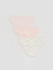 Bawełniane majtki figi 3 pack - mahoniowy. Brązowe figi Reserved, bez wzorów, z bawełny. Za 49.99 zł.