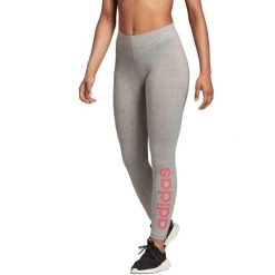 Legginsy damskie do treningu Adidas W Essentials Linear Tight szare. Szare legginsy adidas, bez wzorów, z bawełny, sportowe. Za 119.00 zł.