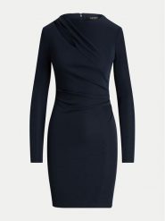 Lauren Ralph Lauren Sukienka koktajlowa 253926430003 Granatowy Slim Fit. Niebieskie sukienki Lauren Ralph Lauren, bez wzorów, z syntetyku, wizytowe, bez kołnierzyka, bez ramiączek. Za 599.99 zł.