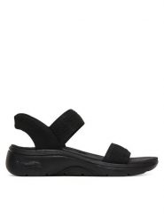 Skechers Sandały Slip-Ins: Arch Fit 2.0 Sandal - Kennedy 140844/BBK Czarny. Czarne sandały Skechers, bez wzorów, z materiału, bez obcasa, na płaskiej podeszwie, bez zapięcia. Za 379.99 zł.