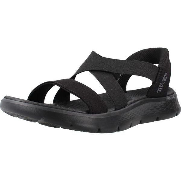Sandały SKECHERS GO WALK FLEX SANDAL GLIMM Czarny. Czarne sandały Skechers, bez wzorów, z tkaniny, bez obcasa, bez zapięcia. Za 233.99 zł.