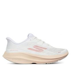 Buty do biegania Skechers. Białe buty do biegania Skechers, bez wzorów, bez zapięcia, do biegania. Za 499.99 zł.