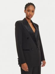 ViCOLO Marynarka TS0315 Czarny Regular Fit. Czarne marynarki i żakiety ViCOLO, xs, bez wzorów, z syntetyku, bez ramiączek. Za 439.99 zł.