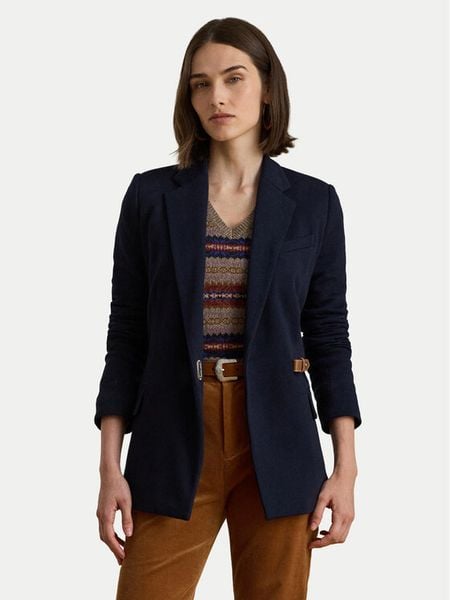 LAUREN RALPH LAUREN Marynarka 200980021001 Granatowy Straight Fit. Niebieskie marynarki i żakiety Lauren Ralph Lauren, bez wzorów, z bawełny, bez ramiączek. Za 809.99 zł.