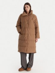 Tommy Hilfiger Płaszcz zimowy WW0WW47279 Beżowy Relaxed Fit. Brązowe płaszcze Tommy Hilfiger, na zimę, xxl, bez wzorów, z puchu, bez kaptura. Za 1,499.00 zł.