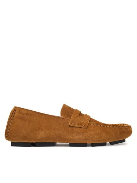 Calvin Klein Mokasyny Square Driver Suede HW0HW02844 Brązowy. Brązowe mokasyny Calvin Klein, bez wzorów, ze skóry. Za 394.99 zł.