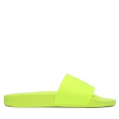Klapki Polo Ralph Lauren. Żółte klapki Polo Ralph Lauren, bez wzorów, bez obcasa, bez zapięcia. Za 229.99 zł.