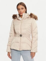 Guess Kurtka puchowa New Olga W4BL53 WEX52 Beżowy Regular Fit. Brązowe kurtki Guess, s, z aplikacjami, z puchu, bez kaptura. Za 559.99 zł.