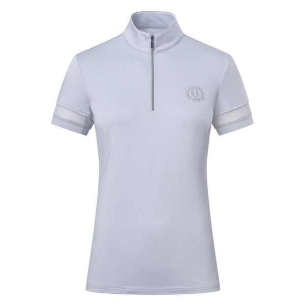 Imperial Riding Tech Top Gina - Crystal. Szare topy IMPERIAL RIDING, bez wzorów, sportowe, bez kołnierzyka, bez ramiączek. W wyprzedaży za 233.50 zł.