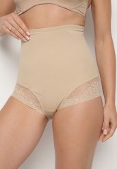 Beżowe Majtki Modelujące z Wysokim Stanem Elinee. Brązowe bielizna modelująca Born2be, bez wzorów, z podwyższonym stanem. Za 29.99 zł.