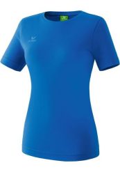 Koszulka sportowa Erima Teamsport - niebieska, dopasowana. Niebieskie t-shirty sportowe Erima, m, z aplikacjami, z bawełny, bez ramiączek, do piłki nożnej. Za 99.50 zł.