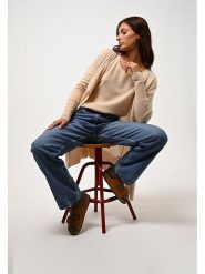 AUTHENTIC CASHMERE Kaszmirowy kardigan "Chésery" w kolorze beżowym rozmiar: XL. Brązowe swetry AUTHENTIC CASHMERE, xl, bez wzorów, z kaszmiru, bez ramiączek. Za 295.66 zł.