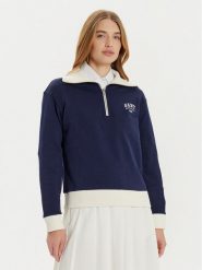 Gant Bluza 4201243 Granatowy Loose Fit. Niebieskie bluzy Gant, xs, bez wzorów, z bawełny, bez kaptura. Za 349.99 zł.