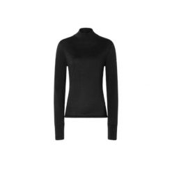 Sweter damski z golfem super.natural Tundra175. Czarne swetry super.natural, uniwersalny, bez wzorów, z jersey, bez ramiączek. Za 404.50 zł.