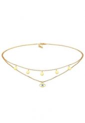 Elli Choker damski Evil Eye z kryształami wykonany z srebra próby 925 Sterling Silver Naszyjniki 1 ct Damski. Szare naszyjniki Elli, z materiału, pozłacane. Za 403.99 zł.