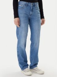 Guess Jeans Jeansy W5YA0I D0022 Niebieski Boyfriend Fit. Niebieskie jeansy Guess Jeans, z aplikacjami, z bawełny. Za 439.99 zł.