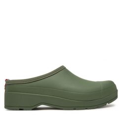 Kalosze Hunter. Brązowe kalosze Hunter, bez wzorów, bez zapięcia. Za 209.99 zł.