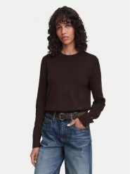 Tommy Hilfiger Sweter WW0WW52298 Brązowy ciemny Regular Fit. Brązowe swetry Tommy Hilfiger, xs, bez wzorów, z bawełny, bez ramiączek. Za 529.99 zł.