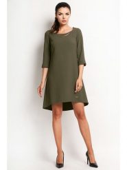 Awama Sukienka w kolorze khaki rozmiar: S. Brązowe sukienki Awama, s, bez wzorów, bez kołnierzyka, bez ramiączek, mini. Za 56.39 zł.