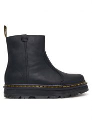 Dr. Martens Botki Zebzag Rigger Black Wyoming DM42662001 Czarny. Czarne botki Dr Martens, bez wzorów, ze skóry, bez obcasa, na płaskiej podeszwie, bez zapięcia. Za 849.99 zł.