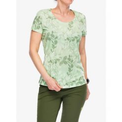 Koszulka szybkoschnąca damska Vaude Skomer AOP T-Shirt. Zielone t-shirty sportowe Vaude, bez wzorów, bez ramiączek. Za 130.99 zł.