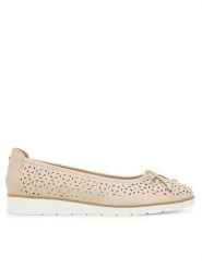 Clara Barson Baleriny WYL3650-2 Beżowy. Brązowe baleriny Clara Barson, bez wzorów, ze skóry, bez obcasa, bez zapięcia. Za 89.99 zł.